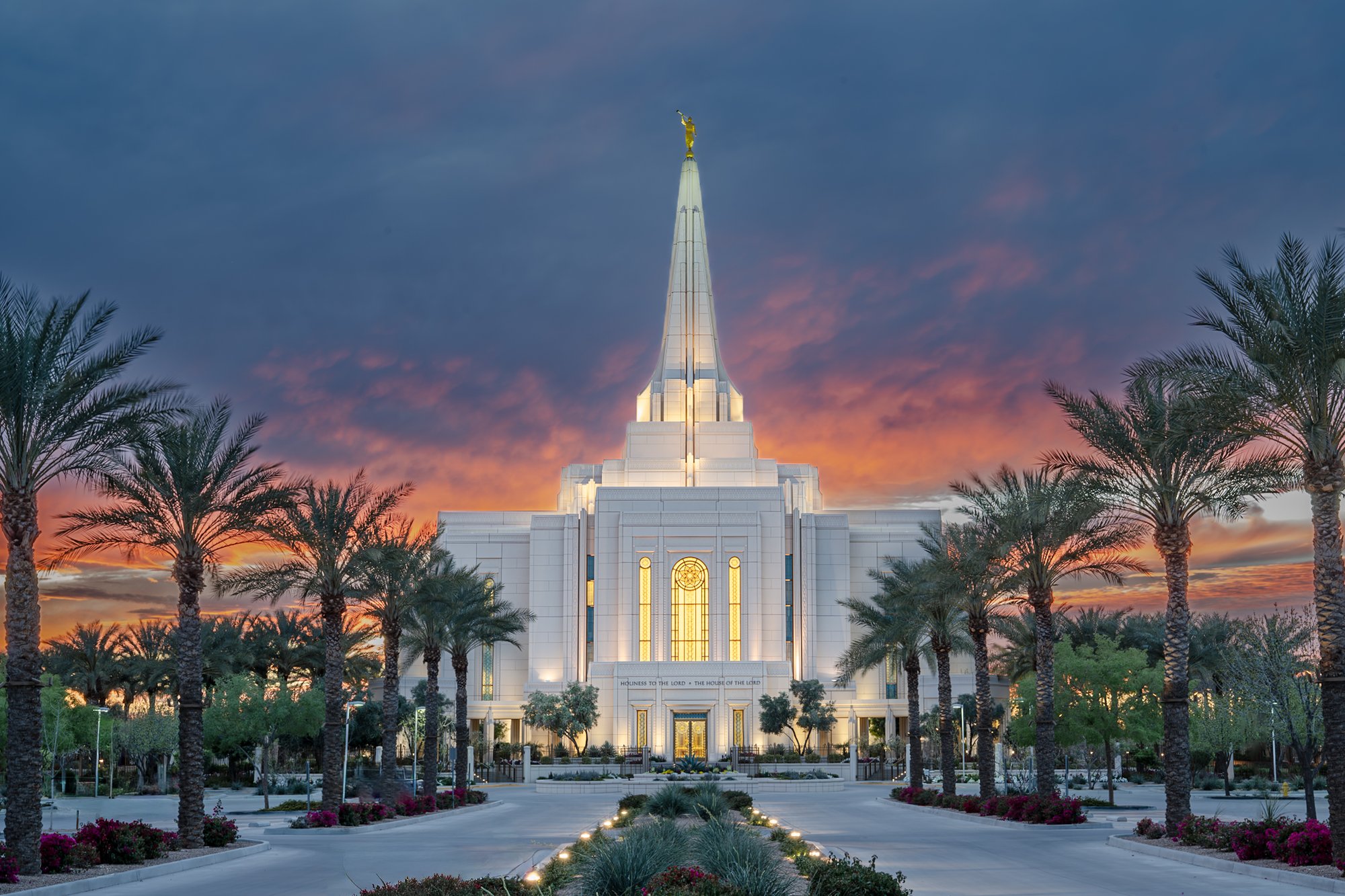 Gilbert Arizona Temple Sunset Fine Art Print by Jon Gilbert